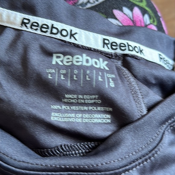 Reebok Men's Dri-Fit Workout Shirt Size Large Dark Gray Long Sleeve Athletic - Picture 3 of 3